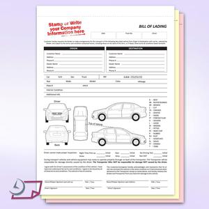 Tùy chỉnh xe hóa đơn của tải Giao thông vận tải kiểm tra sửa chữa công việc đặt hàng hình thức 3 phần carbon ít hơn 100 bộ tùy chỉnh kích thước hình thức - Product Image 4