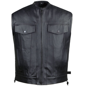 Chaleco de cuero de bicicleta más vendido para hombres equipo de montar en motocicleta duradero con estilo protector y atemporal a la venta - Product Image 1