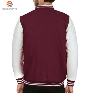 2024 MESS SPORTS Cool <b>Men</b> Winter Varsity <b>Baseball</b> <b>Jacket</b> Slim Sleeve Reversible Wool/Polyester Best Price - Product Image 2