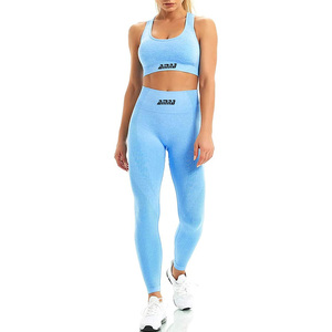 Ensemble de Yoga pour femmes en tissu Polyester Spandex, équipement de gymnastique, Fitness, vêtements actifs, à vendre - Product Image 1