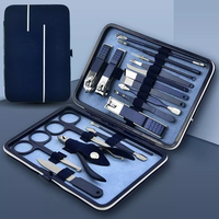 Kit de Soins Professionnel Classique Mini Manucure Pédicure, Trousse de Voyage 4-en-1 en Acier Inoxydable, Coupe-Ongles Individuel pour Soins Personnels
