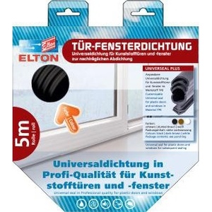 ELLEN Universal Plus Joint d'étanchéité DIY pour rénovation, 5m de long, 8mm de large, pour insertion TPE, noir brut - Product Image 3