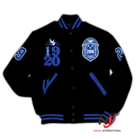 Vestes universitaires en laine pour hommes Zeta Phi Beta de haute qualité, logo brodé Divine Nine 1920, finitions contrastées, boutons respirants