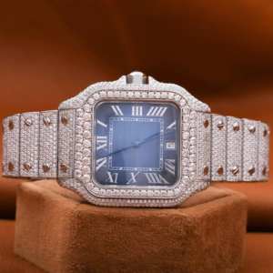 Montre en verre de luxe unisexe de haute qualité avec diamants en moissanite, style hip-hop original, VVS, testeur fantaisie, passe, montre glacée tendance - Product Image 1