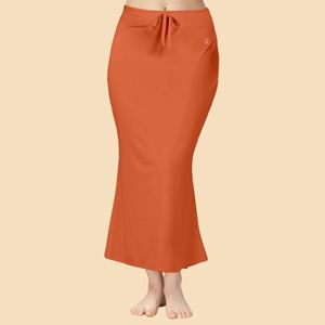 Trendmalls Dusty Orange pour Spandex Respirant Shapers Saree Shapewear Jupon pour Femme - Product Image 1