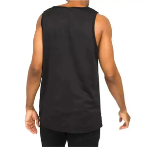 Wholesale Custom Men's Workout Tank <b>Tops</b> Heat-Transfer Printing Gym Compression Wear 100% Cotton Anti-shrink - Product Image 2