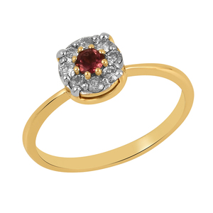 Anillo de halo de Plata de Ley 925 chapado en oro de lujo personalizado profesional de fábrica, Topacio blanco rosa, múltiples piedras preciosas, venta al por mayor, boda - Product Image 1