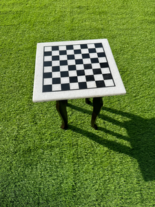 Boîte de rangement en marbre pour jeu d'échecs |   Jeu d'échecs artisanal noir et blanc |   Jeu de stratégie classique pour adultes et enfants |   Ange animal - Product Image 2