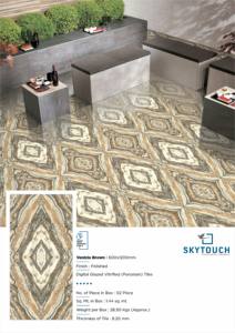 กระเบื้องปูพื้นพอร์ซเลนเซรามิกขัดเงาขนาด60x120ซม. คุณภาพสูงดีไซน์ทันสมัยดูโบราณสำหรับผนังภายใน - Product Image 3