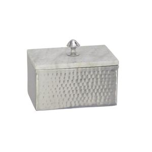 Caja dulce de metal de estilo real para ceremonias de boda con patrón en relieve y acabado de color dorado antiguo - Product Image 1