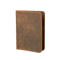 Dompet Kulit Buatan Tangan Cokelat, Organizer Perjalanan, Tempat Paspor, Dompet Keluarga, Dompet Panjang Kasual Elegan, Pelindung RFID