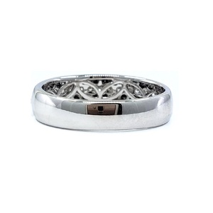 Fast Delivery High Quality 18k Solid White Gold Classic Wedding Ring with Real Diamond Round Pave Setting for Women - Product Image 3