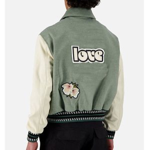 2024 hommes personnalisé Baseball broderie patchs respirant Varsity Bomber veste avec fermeture à glissière en gros Letterman vestes - Product Image 4