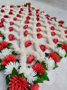 อินเดีย/ปัญจาบ/ปากีสถาน/อาหรับชุดเจ้าสาว chadar รายการ phoolon ki chadar แบบดั้งเดิมสำหรับ dulhan ยินดีต้อนรับ haldi ENTRY chadar - Product Image 2