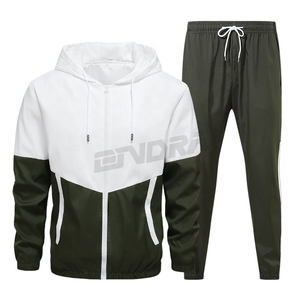 Conjunto Deportivo de Invierno para Hombre, 2 Piezas, Cortavientos, Impermeable, con Forro Polar, Chaqueta con Capucha y Pantalones Jogger para Correr y Entrenar - Product Image 6