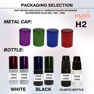 Pegamento para extensiones de pestañas individuales Korea H2 Fast Dry 2S, adhesivo negro fuerte con etiqueta privada de embalaje personalizado - Product Image 4
