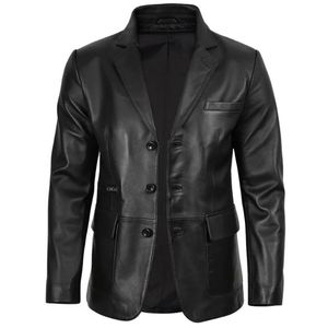 Men's Premium <b>Winter</b> <b>Leather</b> <b>Jacket</b> Casual Outerwear Stand Collar Waterproof Eco-Friendly Breathable Anti-Bacterial Stylish - Product Image 5