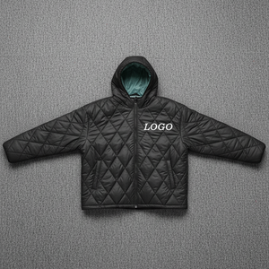 Haute qualité 100% Nylon léger Streetwear fermeture éclair veste à bulles grande taille coupe ample coupe-vent et imperméable veste bouffante - Product Image 5