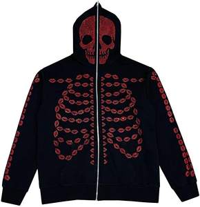 Sweat-shirt à capuche zippé court pour femme en polaire douce, veste décontractée athleisure pour usage quotidien - Product Image 1