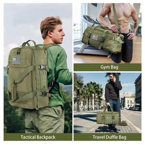 Bolsa de equipaje de lona táctica al por mayor al aire libre impermeable entrenamiento físico deportes gimnasio Weekender bolsa de noche - Product Image 6