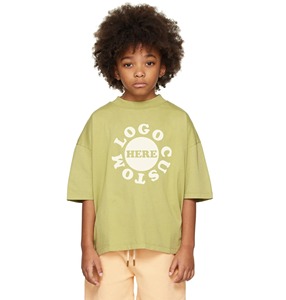 T-Shirt Vintage Surdimensionné Lavé à l'Acide 250 GSM 100% Coton Lourd Soleil Délavé Logo Personnalisé Coupe Décontractée Motif Solide Style Streetwear - Product Image 3