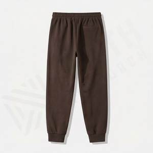 Nouveauté Pantalons de jogging pour hommes en laine, couleur personnalisée, taille mi-haute, légers, respirants, décontractés, en molleton, lavés, athlétiques - Product Image 2
