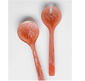 Servidores de ensalada de madera natural de 2 piezas Servidores de ensalada de madera de mango Juego de 2 SERVIDOR DE ENSALADA DE MADERA JUEGO DE 2 HECHO A MANO ÚNICO KETCHENWAR - Product Image 6