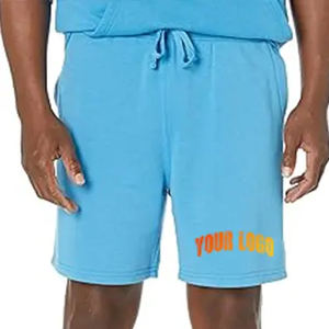 Pantalones cortos deportivos de lana para hombre con logotipo personalizado al por mayor 2025 algodón 100% GSM transpirable estilo informal diseño impreso 280 - Product Image 1