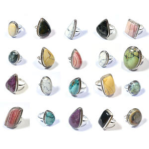 Birthstone Rings 925 Sterling Silver Wholesale Handmade Jewelry Factory Made Jaipur India - Product Image 2