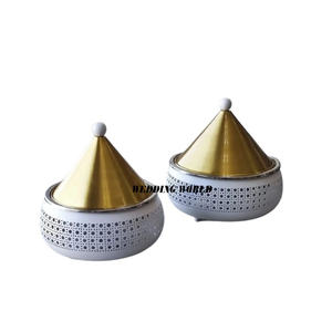 Chauffe-plat en métal décoratif, nouveau, élégant et classique, fait main, de qualité supérieure, finition cuir, design de créateur, pour hotpot et plats mijotés - Product Image 6