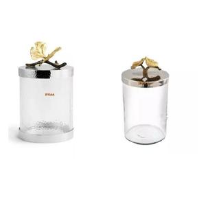 Los botes de vidrio decorativos más exigentes con tapa de metal Set Cocina Almacenamiento de alimentos Logotipo personalizable Bodas Hecho Material de PC - Product Image 3