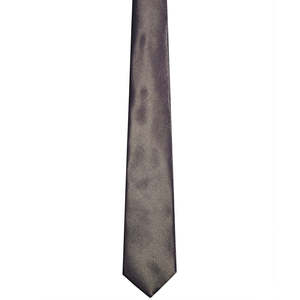 Tallia Men's Slim Taupe Textured Jacquard <b>Tie</b> Custom Logo Print Silk Wool One Size Gift Boxed - Product Image 2