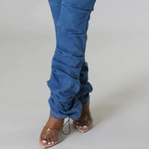 Pantalon en jean en coton de taille personnalisée pour femmes Denim respirant extensible le plus vendu pour l'été Tenue décontractée pour filles Grandes tailles propres - Product Image 5