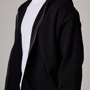 Sudadera con Capucha de Alta Calidad 100% Algodón, 230-500gsm, Gruesa, con Cierre y Logotipo Personalizado - Product Image 2