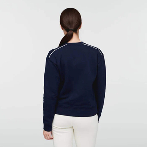 Vente directe coupe régulière sweats à manches longues pour femmes logo personnalisé broderie couleur unie vêtements de fitness sweat-shirt chaud d'hiver - Product Image 4