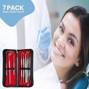 Kit de soins dentaires multifonctionnel Instruments chirurgicaux en acier inoxydable Grattoir à dents manuel et dissolvant de plaque dentaire - Product Image 6