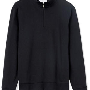 Alta Calidad De fábrica al por mayor logotipo personalizado 100% poliéster cuarto de cremallera esencial Streetwear Sudadera con capucha hombres - Product Image 5