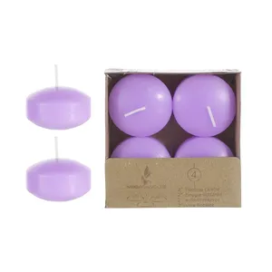 CGA063-LV - 2 Floating Disc <b>Candles</b> - <b>Lavender</b> - Product Image 1