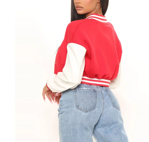 Veste de printemps tendance Letterman pour femme Vêtements d'hiver Manteau pour femme Veste universitaire personnalisée pour femme - Product Image 3