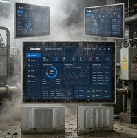 DM215 Panel PC Táctil Industrial Sin Ventilador de 21.5 Pulgadas, Pantalla Táctil Capacitiva Frontal IP65, PC Todo en Uno, Monitor HMI Integrado con Sistema Operativo Win/Linux/Android