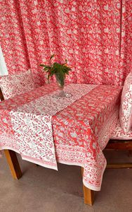 Handmade Traditional Block Printed Embroidered 100% Pure Cotton Canvas <b>Table</b> Runner at Wholesale Price - Product Image 2