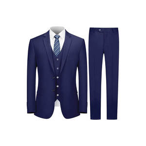 Traje de Boda de Tela, Blazer Cruzado con Chaleco, Trajes de Boda Personalizados para Hombres y Mujeres - Product Image 5
