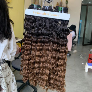 Pelucas de cabello humano ondulado del océano vietnamita enredos y extensiones de alta calidad - Product Image 1