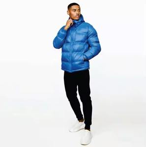 Men's Cobalt Blue 100% Polyester Waterproof Breathable Winter Impact Heat-<b>Sealed</b> Puffer Coat Padded Lining Hooded Collar Full - Product Image 6