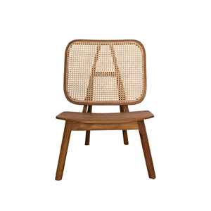 Silla de comedor de madera maciza de estilo nórdico moderno de gran venta con ratán para comedor, sala de estar, apartamento o uso en Hotel - Product Image 1