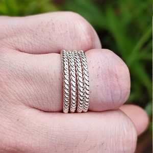 925 Sterling Silver Twisted Wire <b>Ring</b> Handmade Elegant Minimalist Promise <b>Ring</b> with Cut Stone <b>Dainty</b> Stackable Gift - Product Image 1