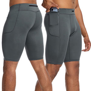 Biker Compression Shorts Avec Poche Yoga Fitness Workout 100% Polyester Athletic Shorts Hommes Léger Séchage Rapide Shorts Hommes - Product Image 3