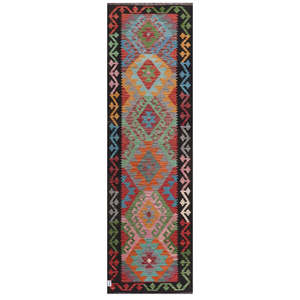 Tapis de couloir Maimana Afghanistan Kilim 307 x 92 cm - Product Image 1