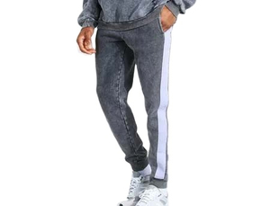 Conjunto de Sudadera con Capucha y Pantalones Deportivos Lavados de Diseño Personalizado para Hombre, Estilo Moderno 2025, Chándal Deportivo - Product Image 3