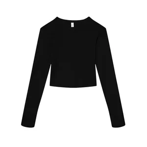 เสื้อยืดเด็กแขนยาวไมโครริบแบบกำหนดเองสำหรับสินค้าส่งเสริมการขาย - Product Image 1